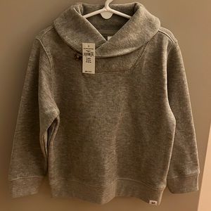 Never worn boys size 5 grey collared sweater. Soft material, not stiff.